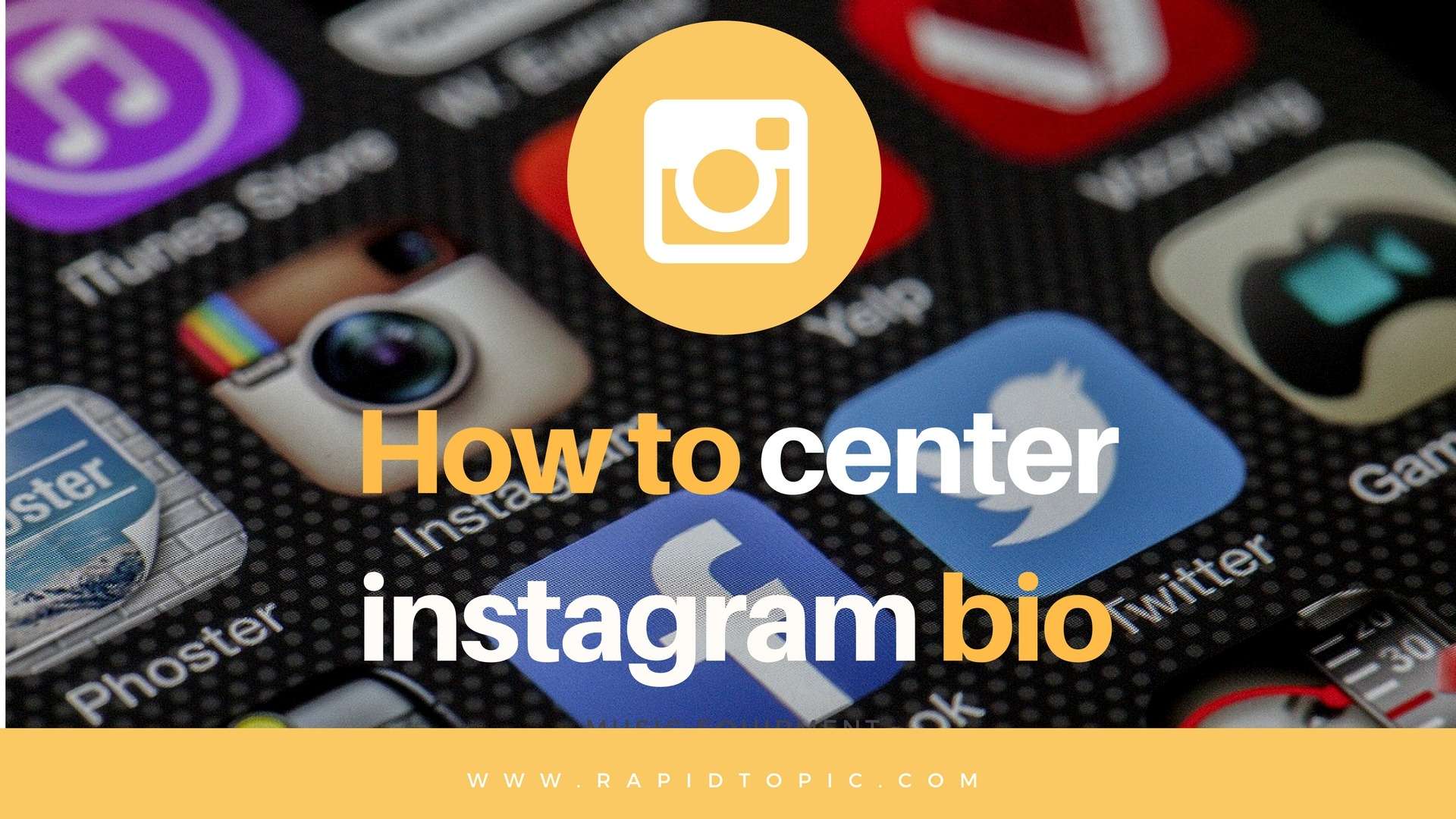 How to center instagram bio